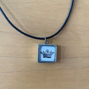 Pick Up Sticks Leather Cord Collage Necklace